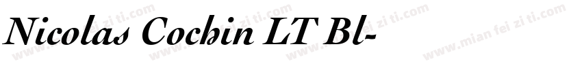 Nicolas Cochin LT Bl字体转换